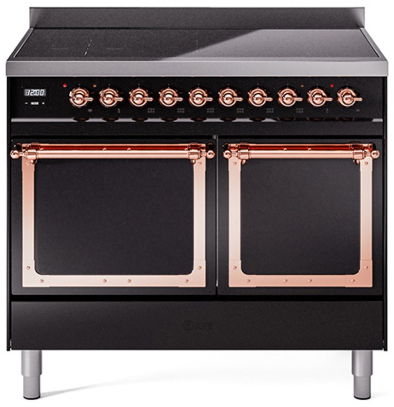 Glossy Black With Copper Knobs