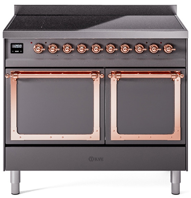 Graphite Matte With Copper Knobs