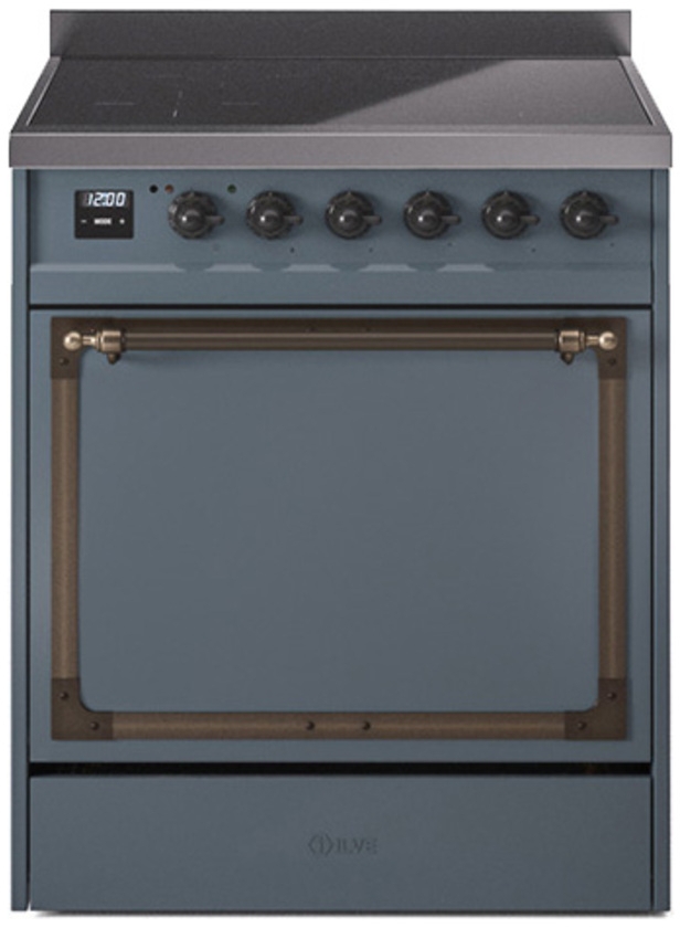 Blue Grey With Bronze Knobs