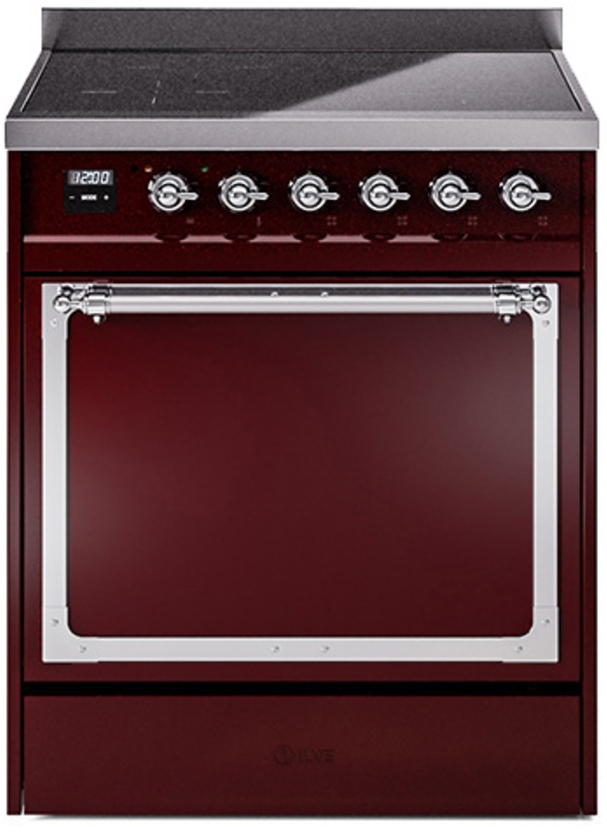 Burgundy With Chrome Knobs