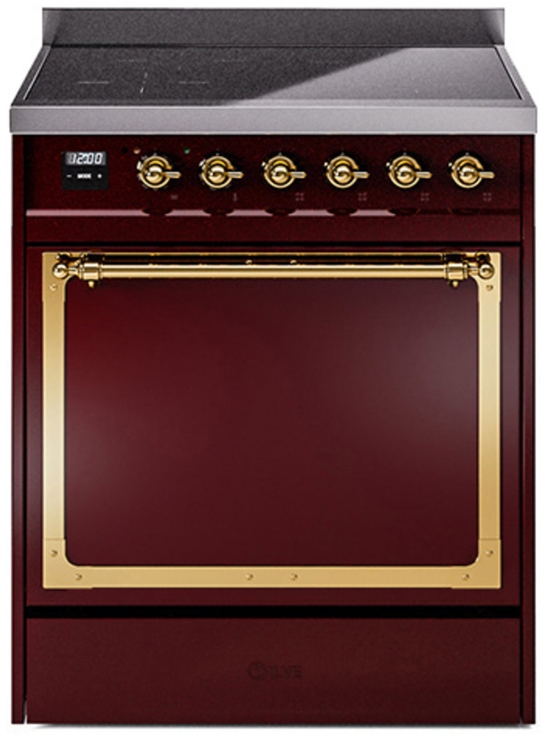 Burgundy With Brass Knobs