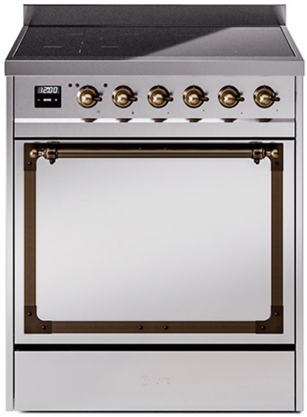 Stainless Steel With Bronze Knobs