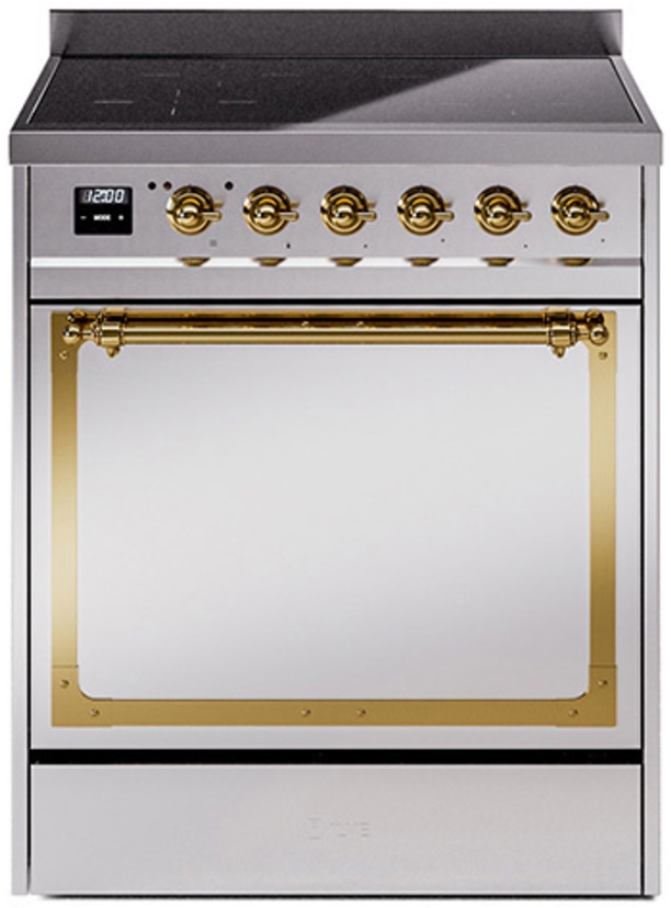 Stainless Steel With Brass Knobs