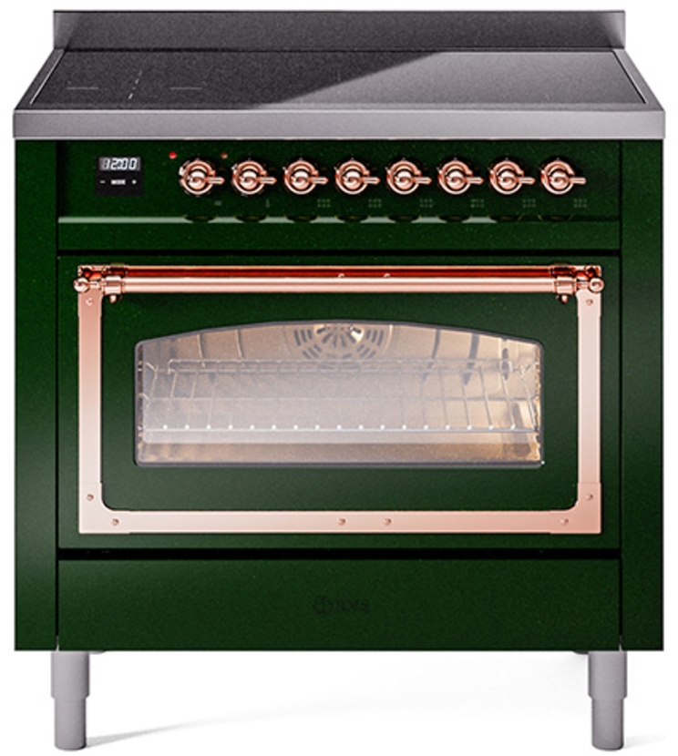 Emerald Green With Copper Knobs