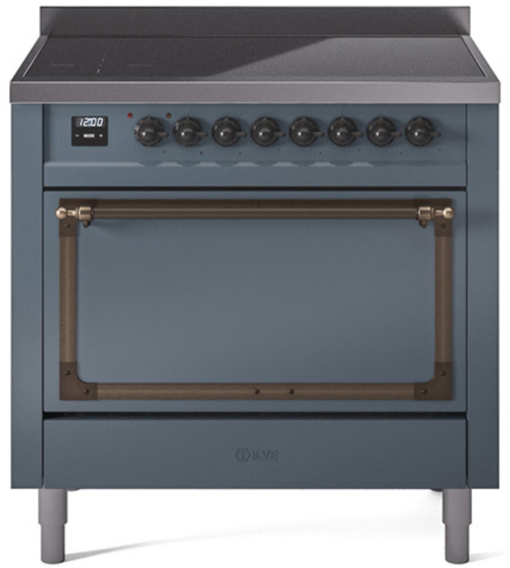 Blue Grey With Bronze Knobs