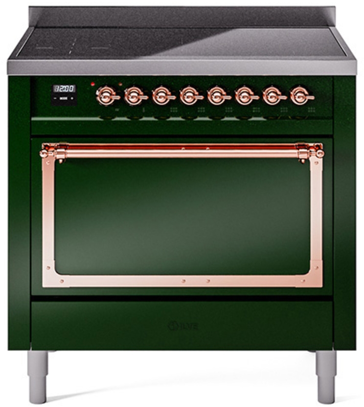 Emerald Green With Copper Knobs