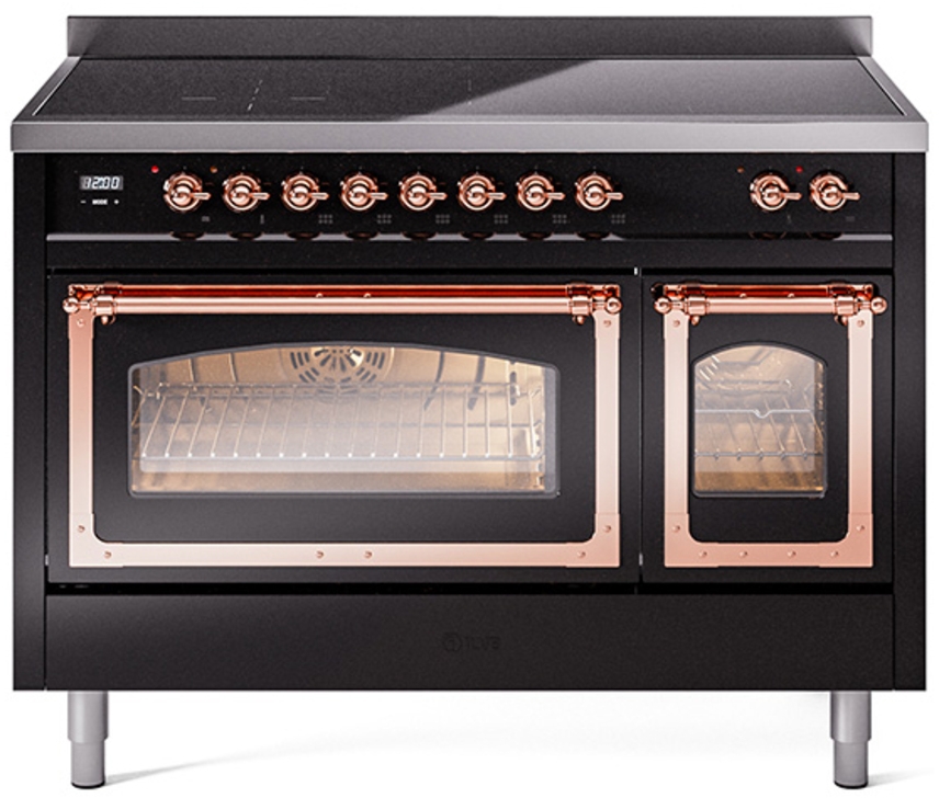 Glossy Black With Copper Knobs