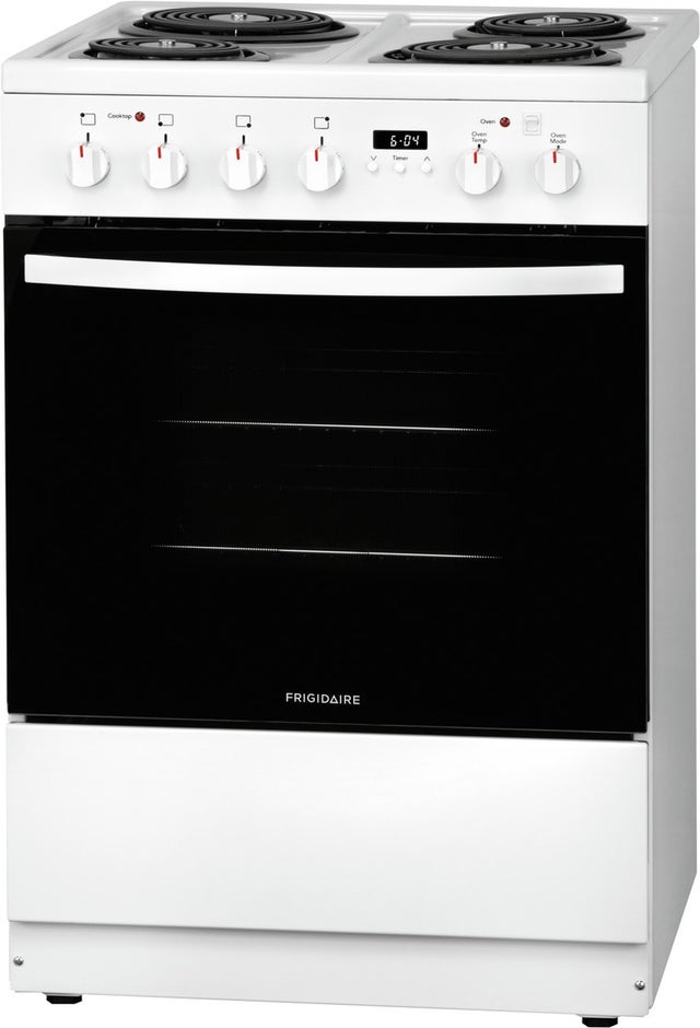 Frigidaire FFEH2422UW 24 Inch Freestanding Electric Range with 4 Coil Bu...