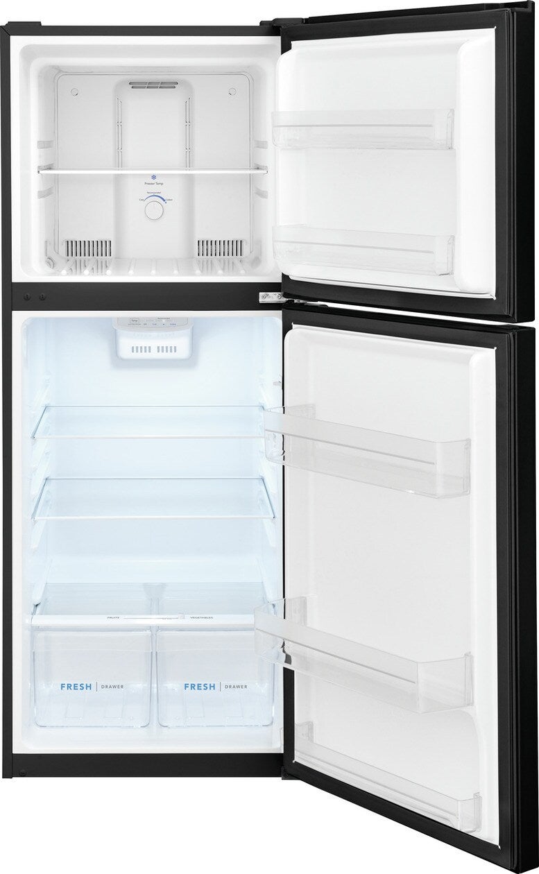 Frigidaire FFET1222UB 24 Inch Top Freezer Apartment-Size Refrigerator wi...