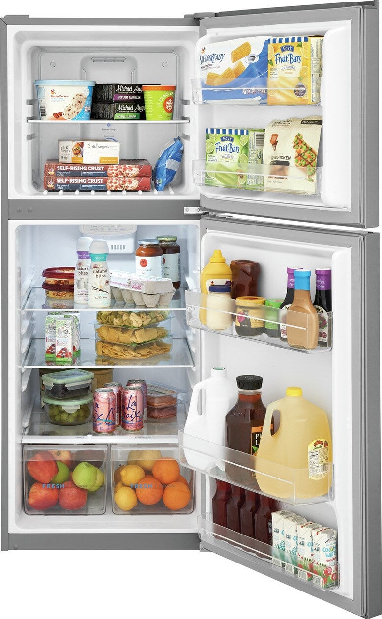 Frigidaire FFET1222UV 24 Inch Top Freezer Apartment-Size Refrigerator wi...