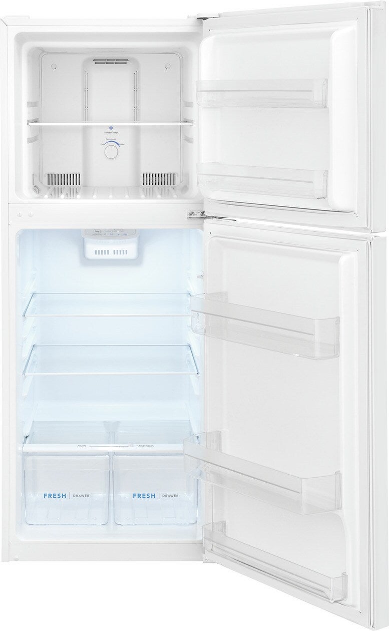 Frigidaire FFET1222UW 24 Inch Top Freezer Apartment-Size Refrigerator wi...