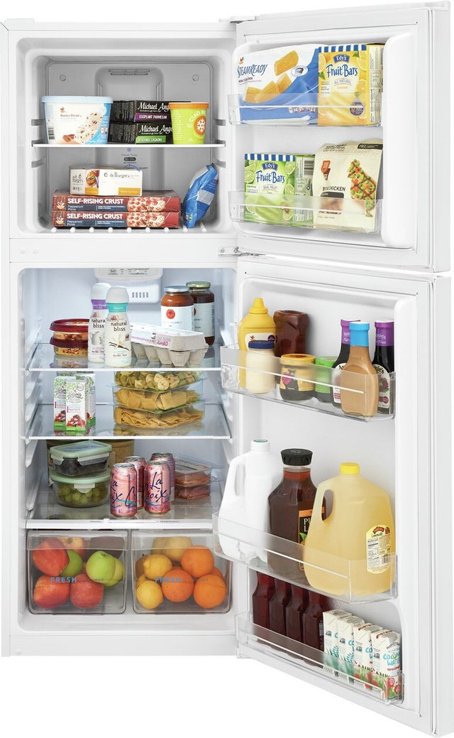 Frigidaire FFET1222UW 24 Inch Top Freezer Apartment-Size Refrigerator wi...