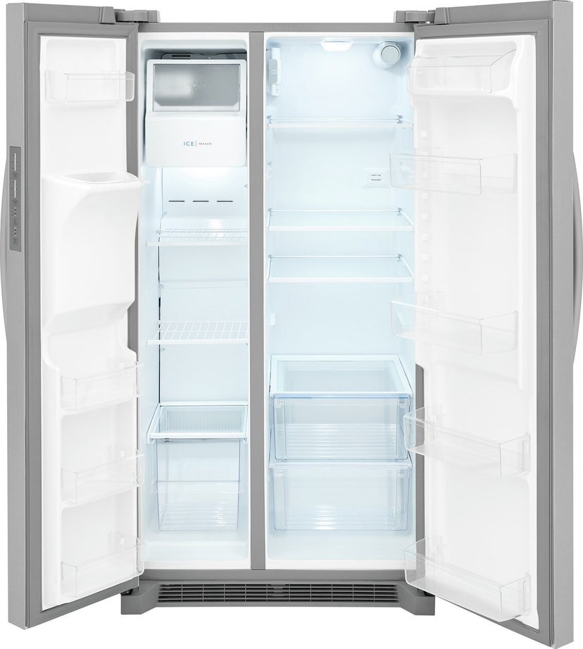 Frigidaire FRSS2623AS 36 Inch Freestanding Side by Side Refrigerator wit...