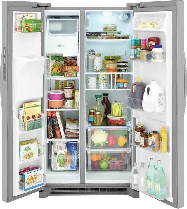 Frigidaire FRSS2623AS 36 Inch Freestanding Side by Side Refrigerator wit...