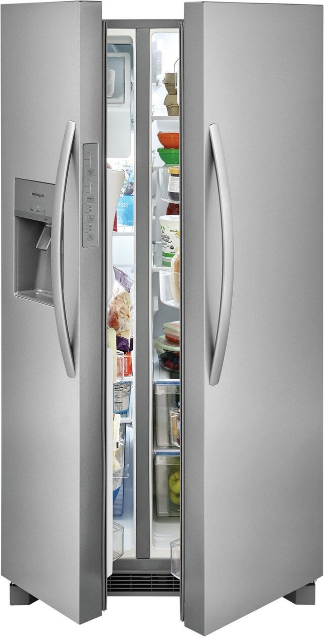 Frigidaire FRSS2623AS 36 Inch Freestanding Side by Side Refrigerator wit...