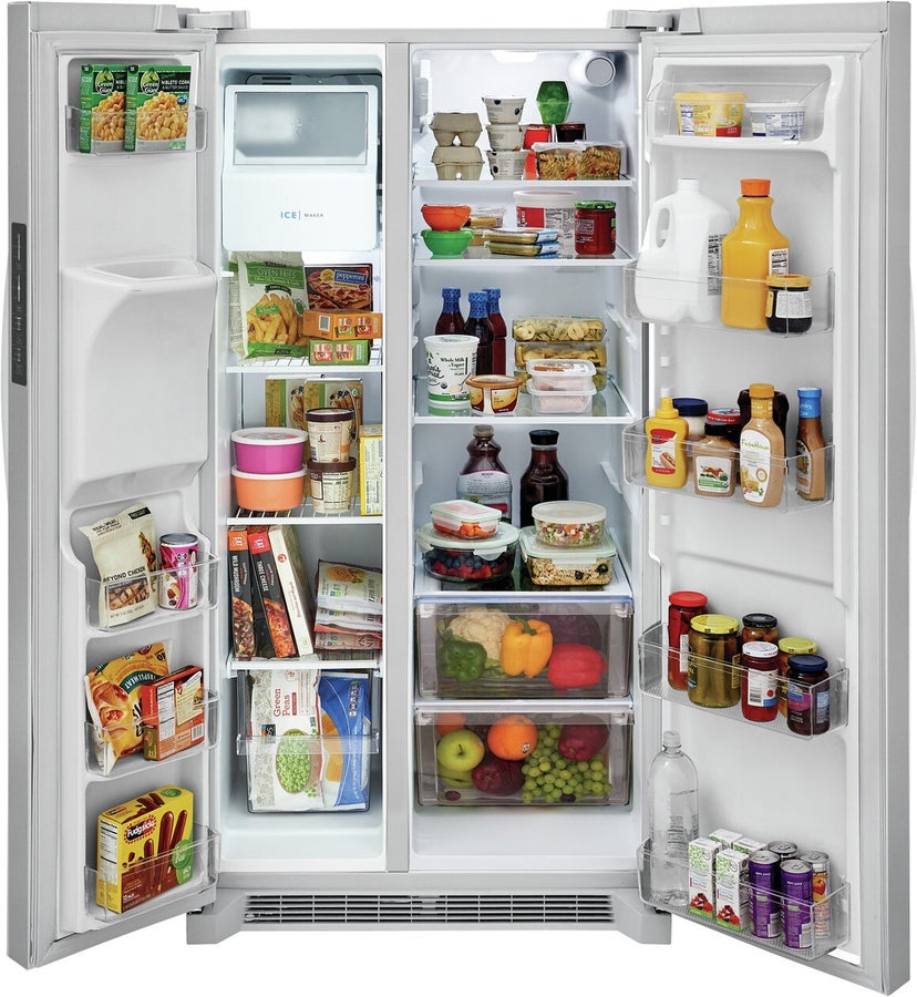 Frigidaire FRSS2623AW 36 Inch Freestanding Side by Side Refrigerator wit...