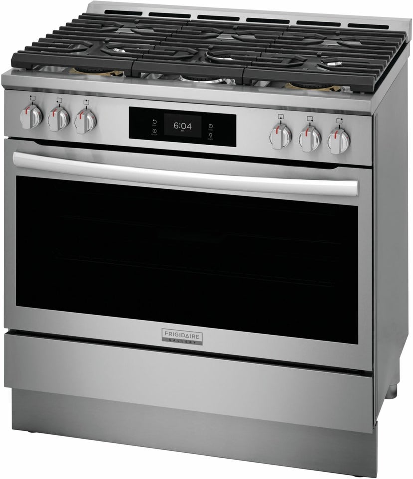 Frigidaire GCFD3661AF 36 Inch Freestanding Dual Fuel Range: Stainless St...