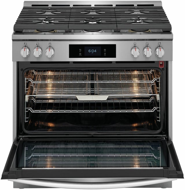 Frigidaire GCFD3661AF 36 Inch Freestanding Dual Fuel Range: Stainless St...