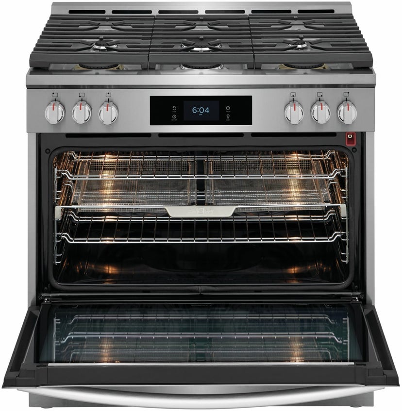 Frigidaire GCFD3661AF 36 Inch Freestanding Dual Fuel Range: Stainless St...