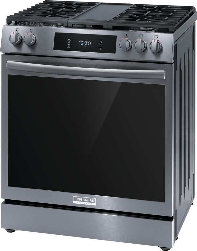 Frigidaire GCFG3060BD 30" Freestanding Gas Range w/ Air Fry: Black Stain...