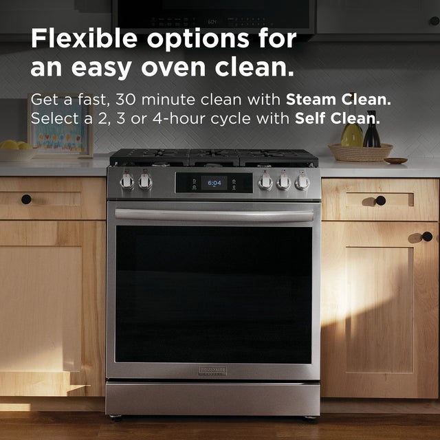 Frigidaire GCFG3060BD 30" Freestanding Gas Range w/ Air Fry: Black Stain...