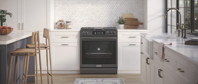 Frigidaire GCFG3060BD 30" Freestanding Gas Range w/ Air Fry: Black Stain...