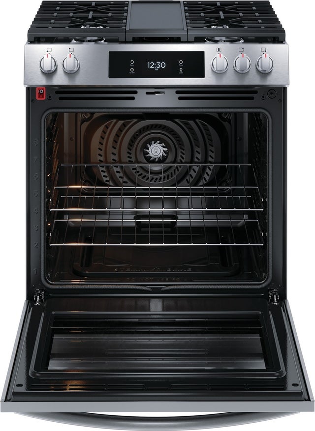 Frigidaire GCFG3060BF 30" Freestanding Gas Range w/ Air Fry: Stainless S...