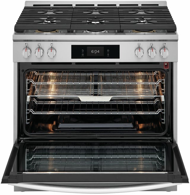 Frigidaire GCFG3661AF 36 Inch Freestanding Gas Range with 6 Sealed Burne...