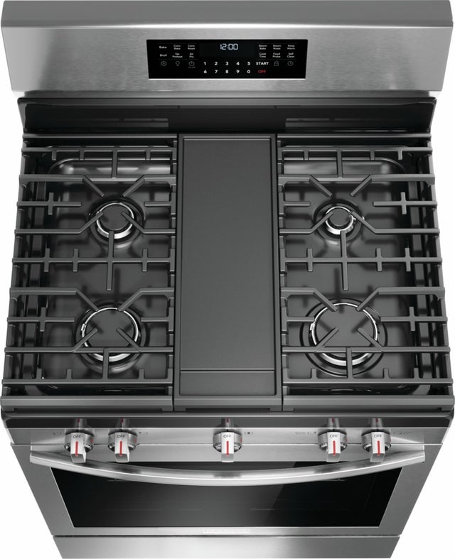 Frigidaire GCRG3060BF 30" Rear Control Gas Range with Total Convection: ...