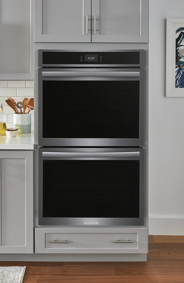 Frigidaire GCWD3067AD 30 Inch Double Electric Wall Oven with Air Fry, 10...