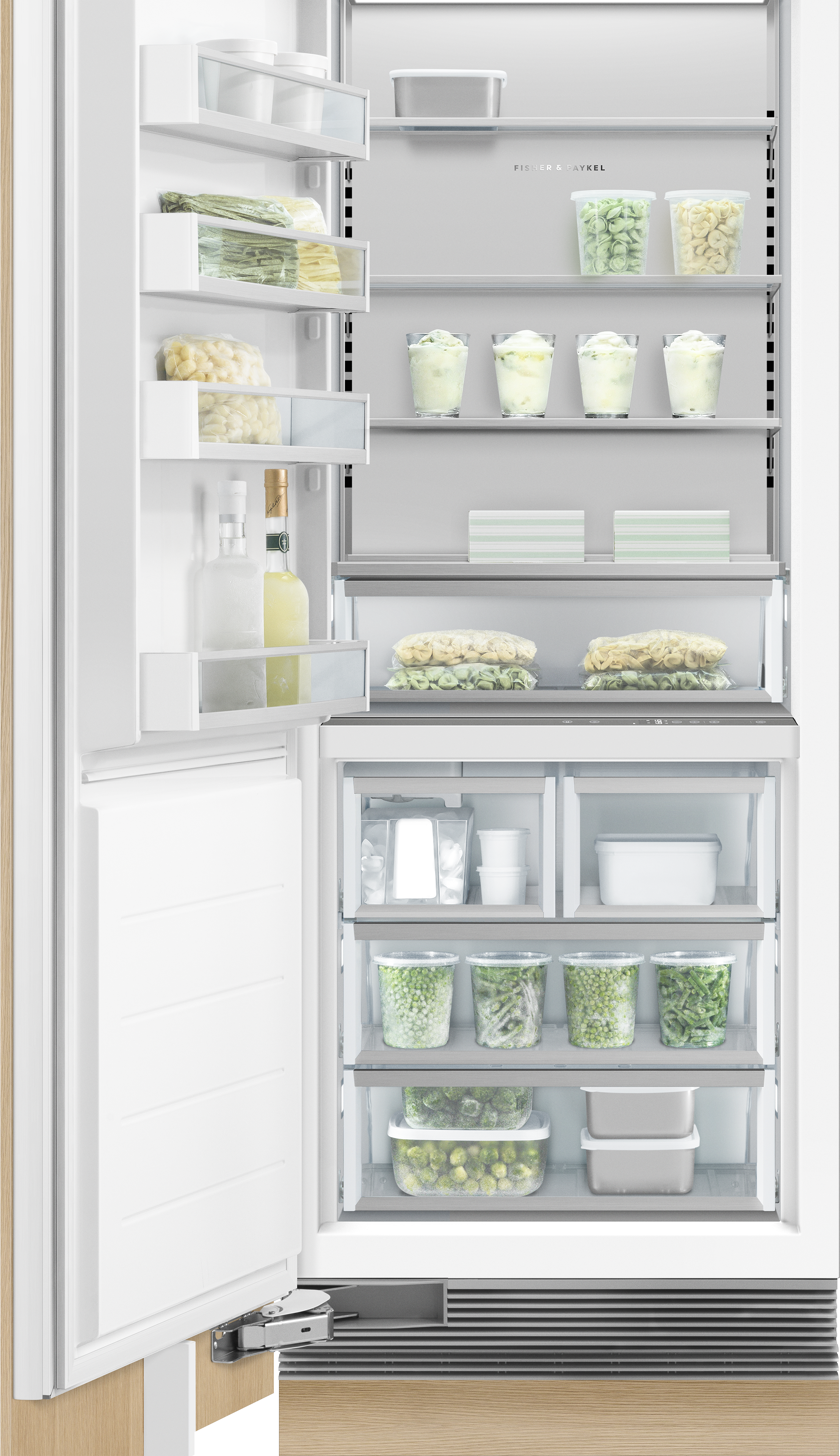 Fisher Paykel RS3084FLJ1 Panel Ready, Left Hinge with White Interior