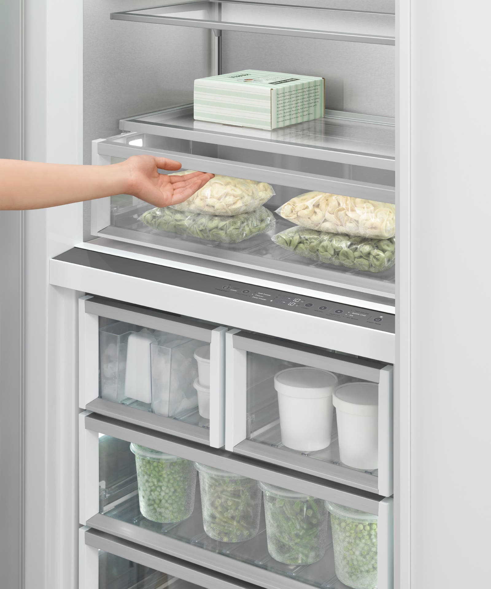 Fisher Paykel RS3084FLJ1 Panel Ready, Left Hinge with White Interior