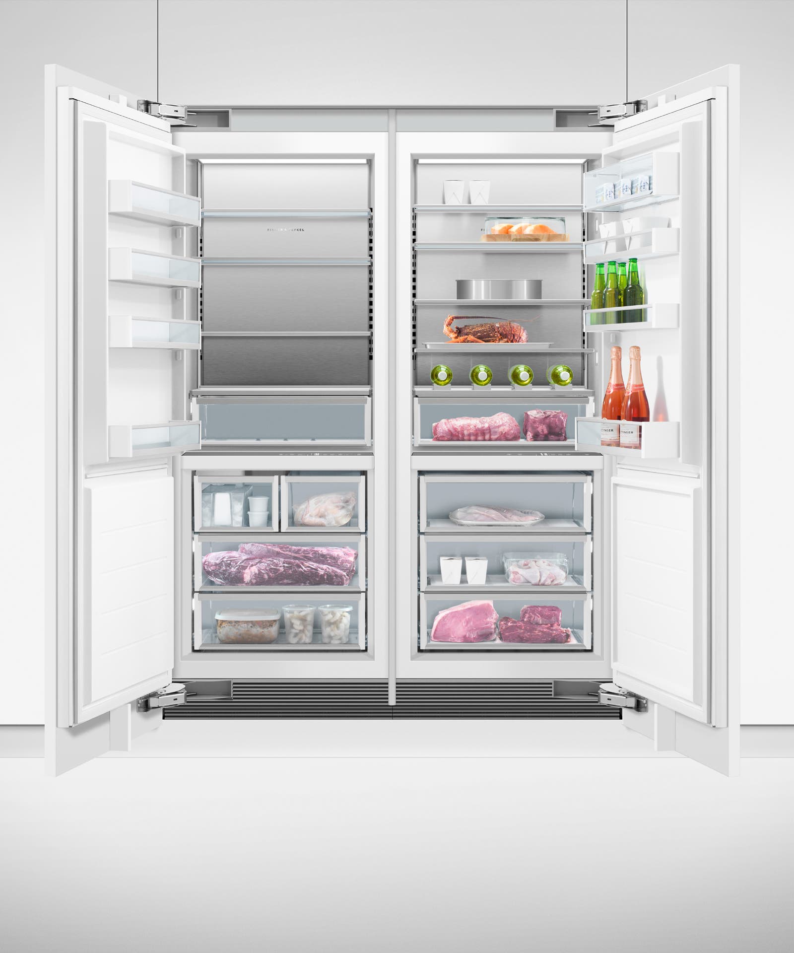Fisher Paykel RS3084FLJ1 Panel Ready, Left Hinge with White Interior