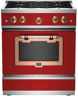 Carmine Red With Brushed Copper Trim, Liquid Propane