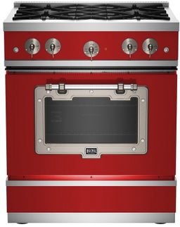 Carmine Red With Satin Nickel Trim, Liquid Propane