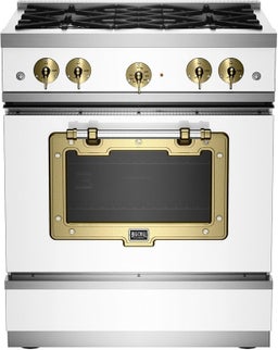 Classic White With Brushed Brass Trim, Liquid Propane