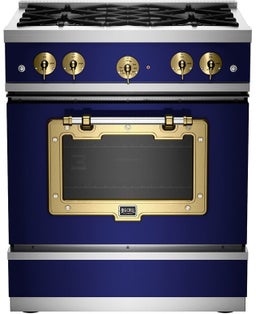 Cobalt With Brushed Brass Trim, Natural Gas