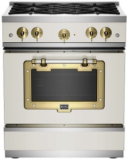 Grey White With Brushed Brass Trim, Liquid Propane