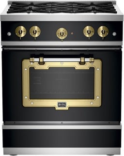 Matte Black With Brushed Brass Trim, Liquid Propane