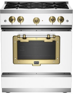 Matte White With Brushed Brass Trim, Liquid Propane