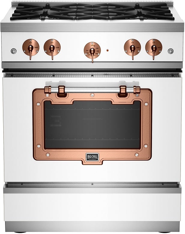 Big Chill BCCS30CPV2MWNG 30 Inch Classic Gas Range: Matte White