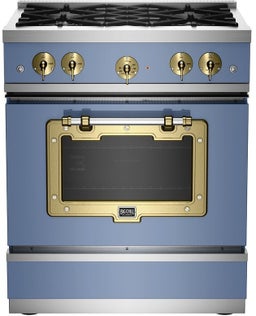 Pastel Blue With Brushed Brass Trim, Liquid Propane