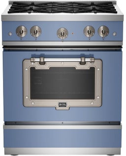 Pastel Blue With Satin Nickel Trim, Natural Gas