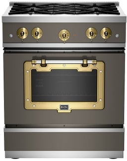 Quartz Grey With Brushed Brass Trim, Liquid Propane