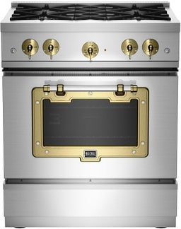 Stainless Steel With Brushed Brass Trim, Liquid Propane