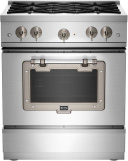 Stainless Steel With Satin Nickel Trim, Natural Gas