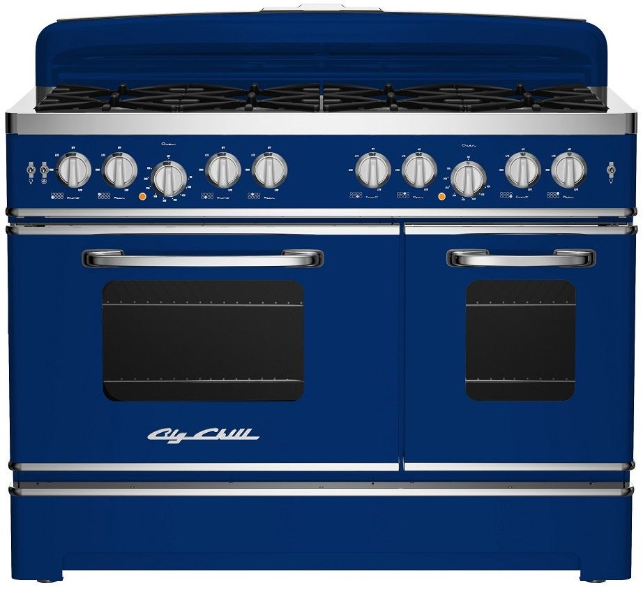 Big Chill BCR48CARLP 48 Inch Freestanding Retro Gas Range Carmine