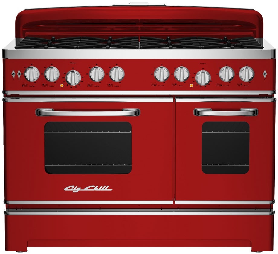Big Chill BCR48CARLP 48 Inch Freestanding Retro Gas Range Carmine