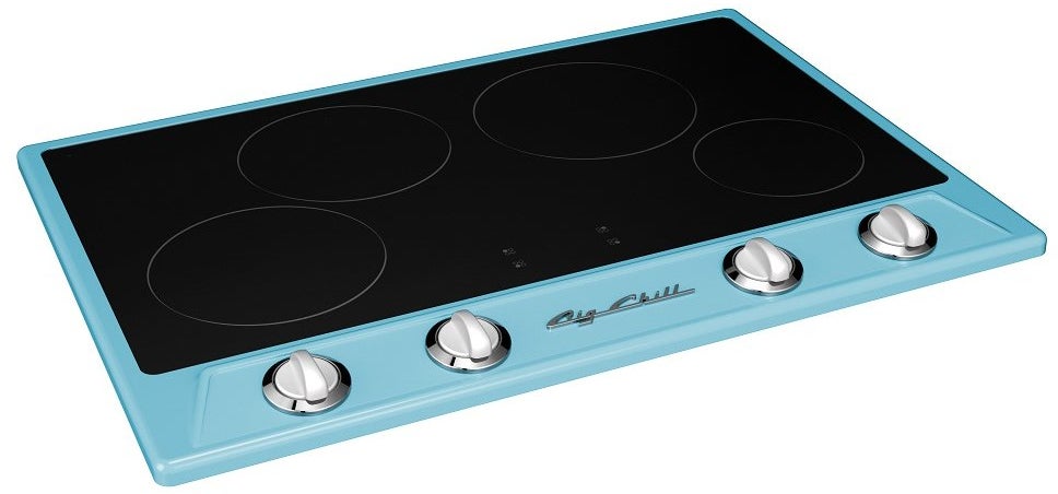 Big Chill BCRICK30BB 30 Inch Retro Induction Cooktop: Beach Blue