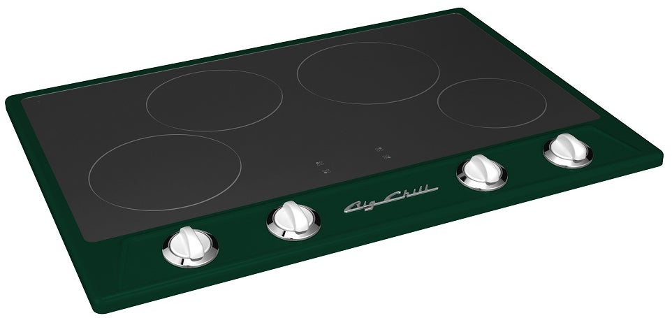 Big Chill BCRICK30MG 30 Inch Retro Induction Cooktop: Moss Green